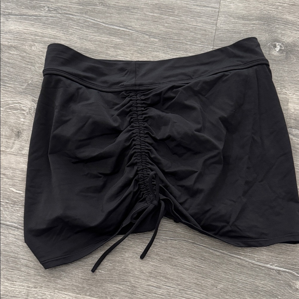 Athleta Black Swim Skirt with Adjustable Cinched Sides Size Small - Picture 3 of 7